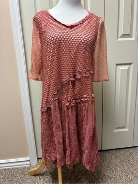 Pretty Angel Size Large Dusty Rose Maxi Dress